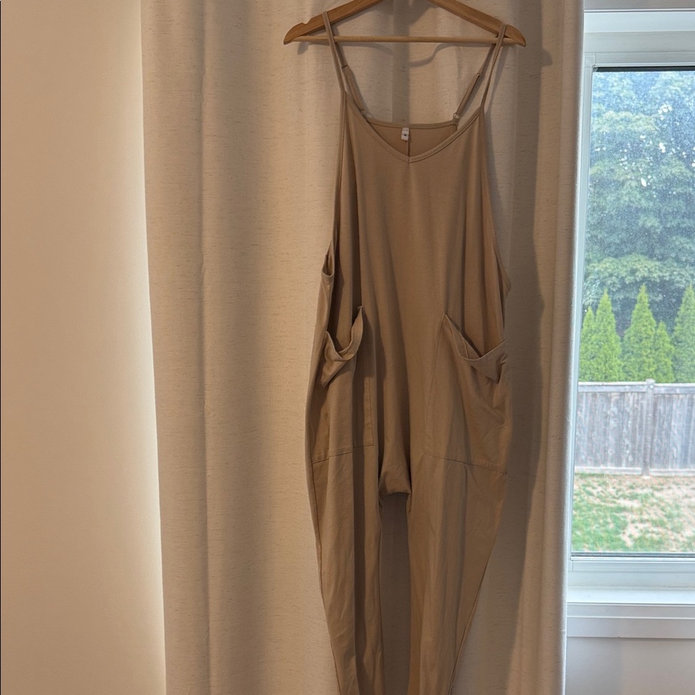 Amazon Casual Beige Jumpsuit